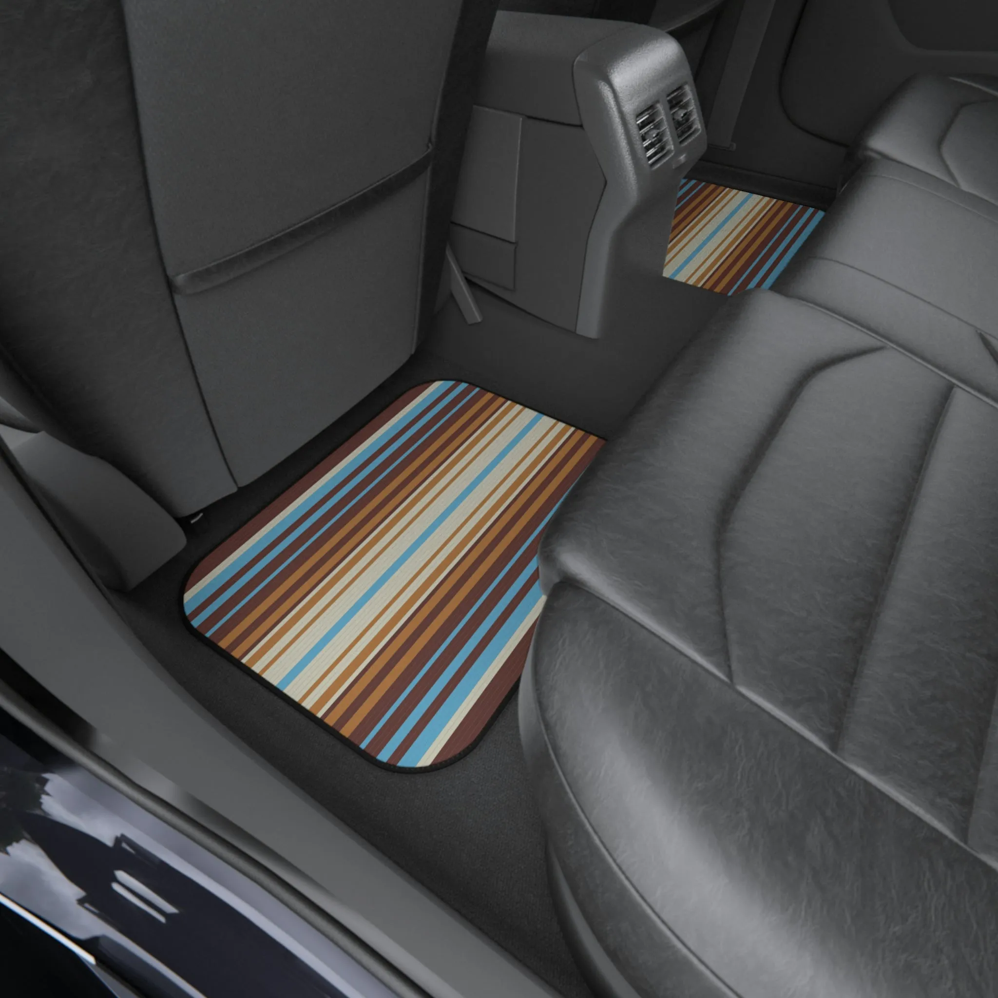 Striped Sedona Sand Mats for Car Floor Mats Set of 4 Mats for Car Boho Non Slip Car Mats