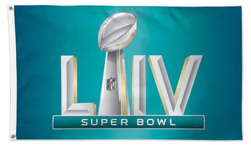 Super Bowl LIV (Miami 2/2/2020) Official Game Logo Deluxe-Edition 3'x5' Flag - Wincraft Inc.