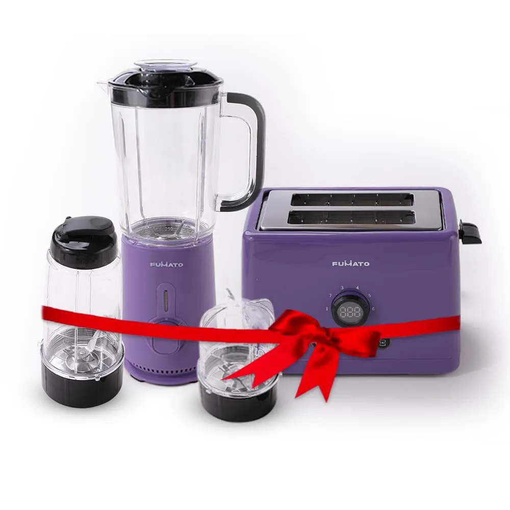 The Better Home FUMATO Anniversary, Wedding Gifts for Couples- Non Stick Sandwich Maker   3 in 1 Mixer Grinder Blender Set | House Warming Gifts for New Home | 1 Year Warranty (Purple)