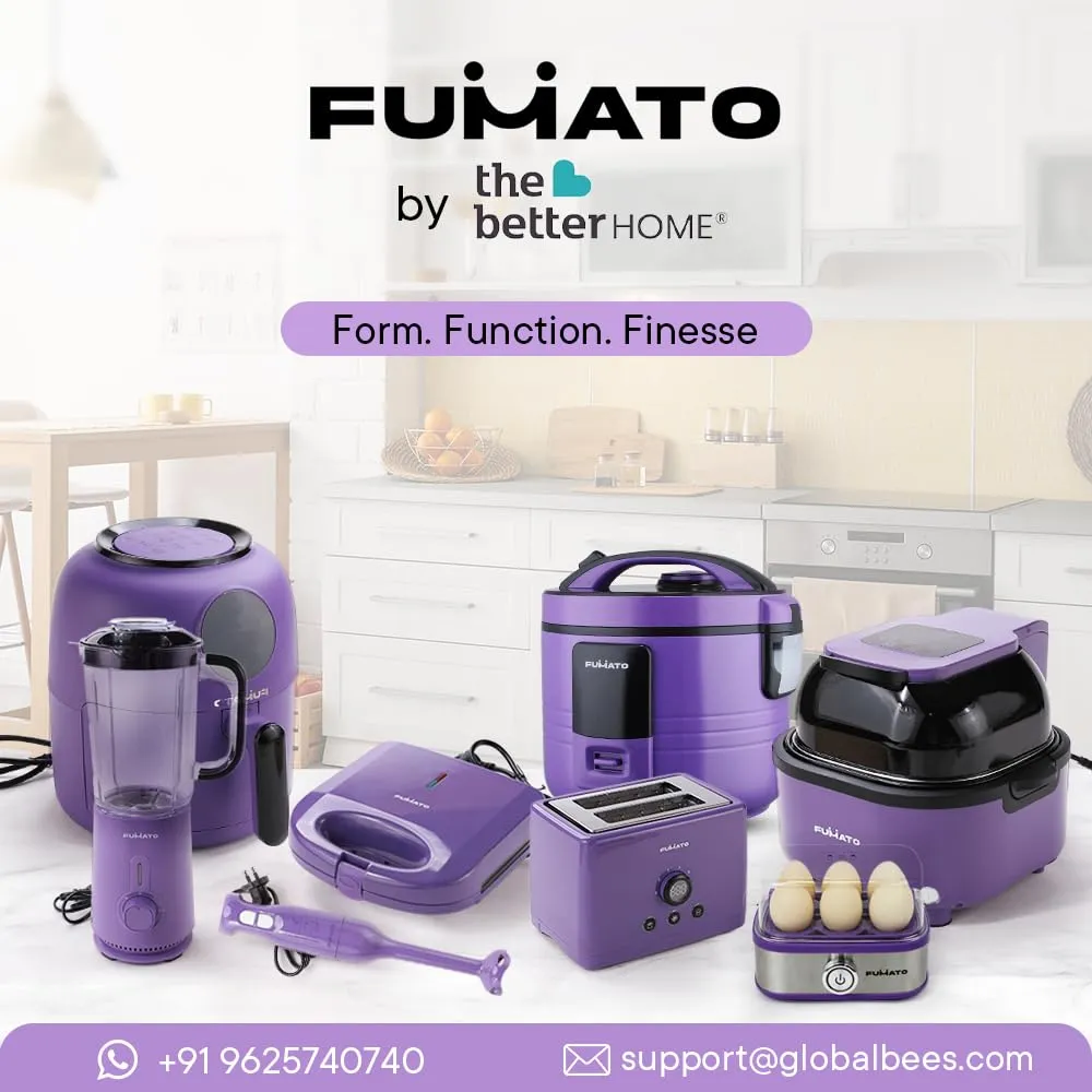 The Better Home FUMATO Anniversary, Wedding Gifts for Couples- Non Stick Sandwich Maker   3 in 1 Mixer Grinder Blender Set | House Warming Gifts for New Home | 1 Year Warranty (Purple)