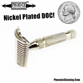 The Original Phoenix DOC Safety Razor | NICKEL Plated Double Open Comb