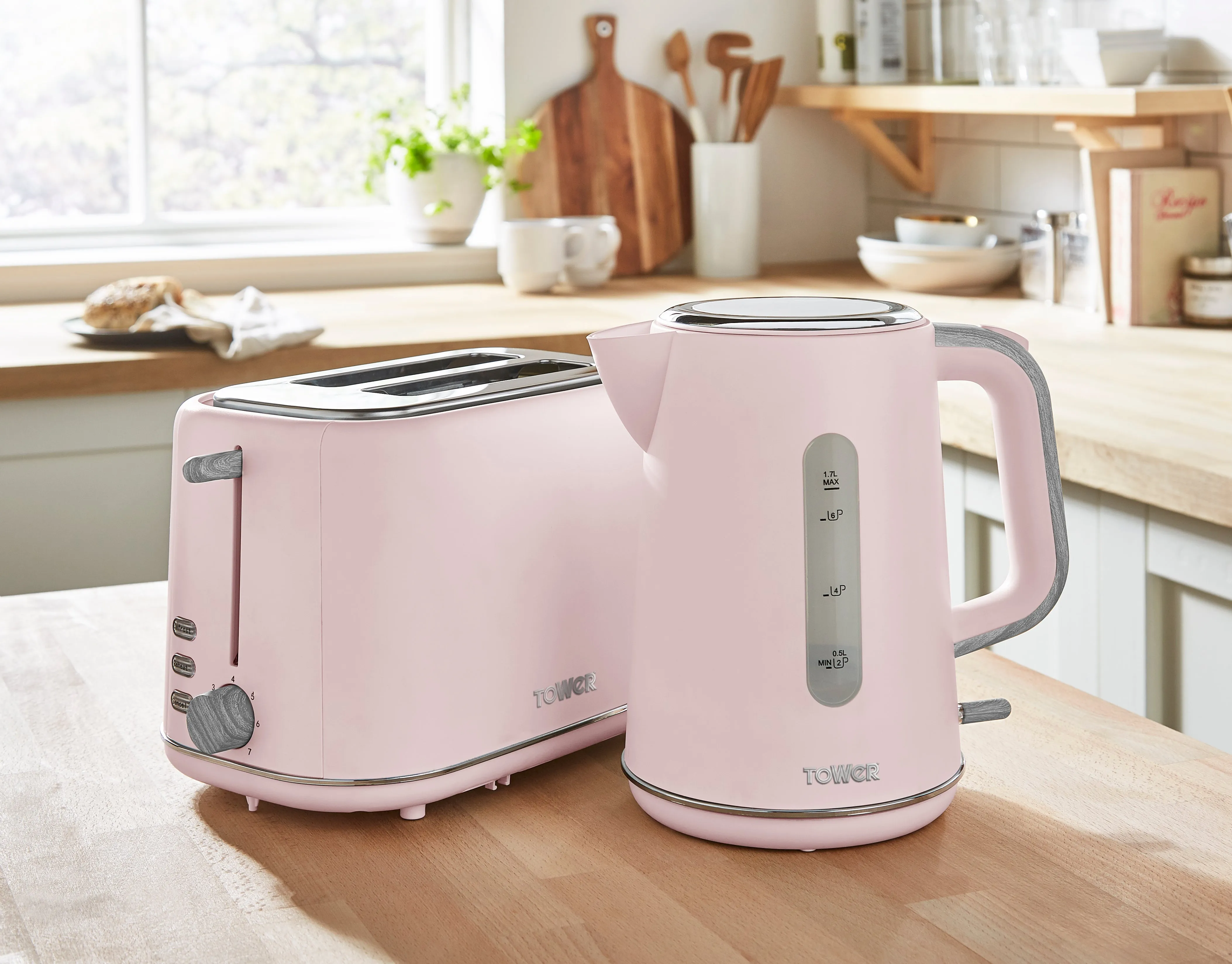 Tower Scandi 3KW 1.7L Rapid Boil Kettle - Pink