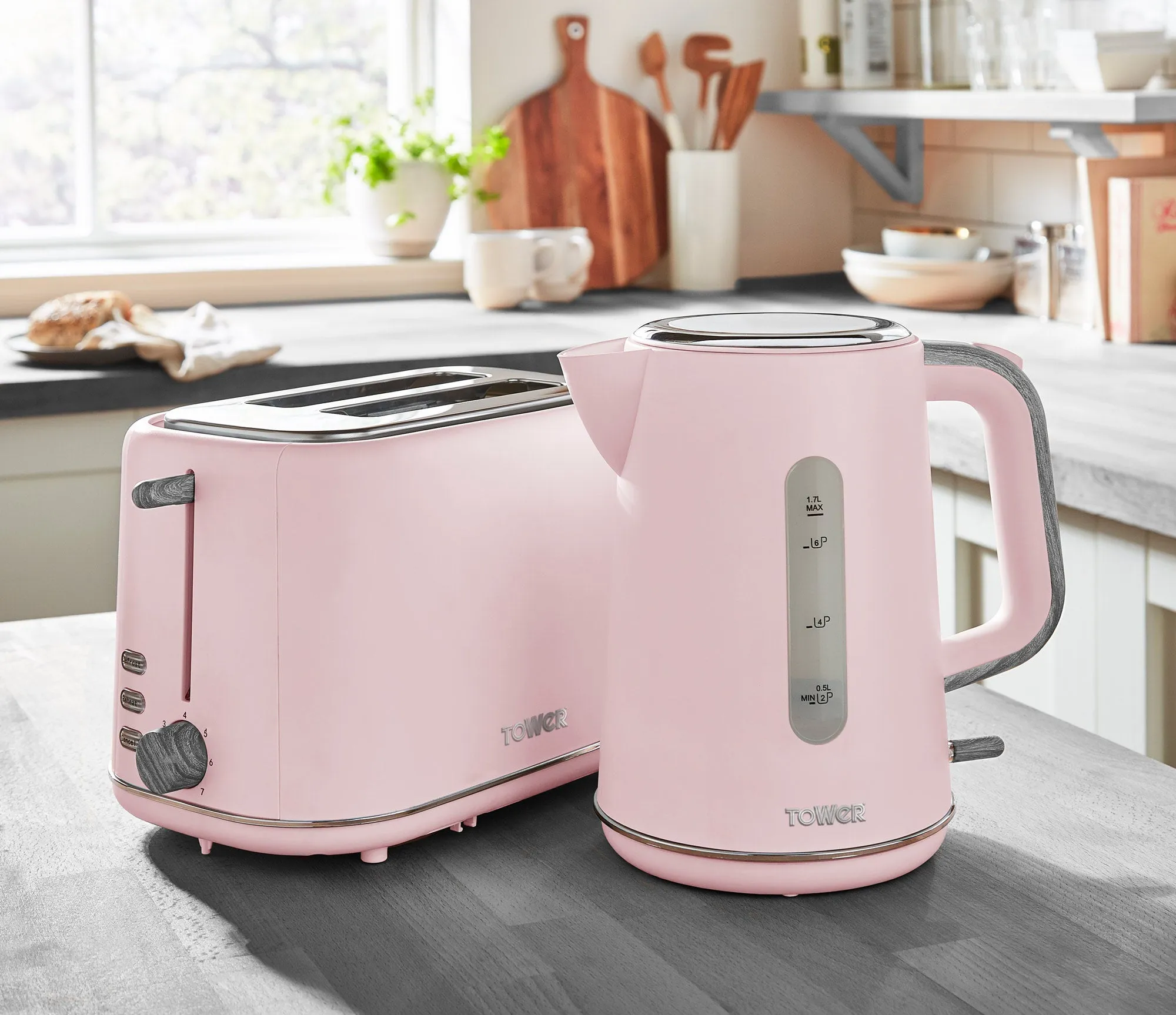 Tower Scandi 3KW 1.7L Rapid Boil Kettle - Pink