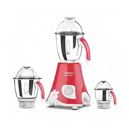 Vidiem Eva Rose Mixer Grinder, 750W, 3 Jars (Pink White) - VDMMG-EVAROSE750