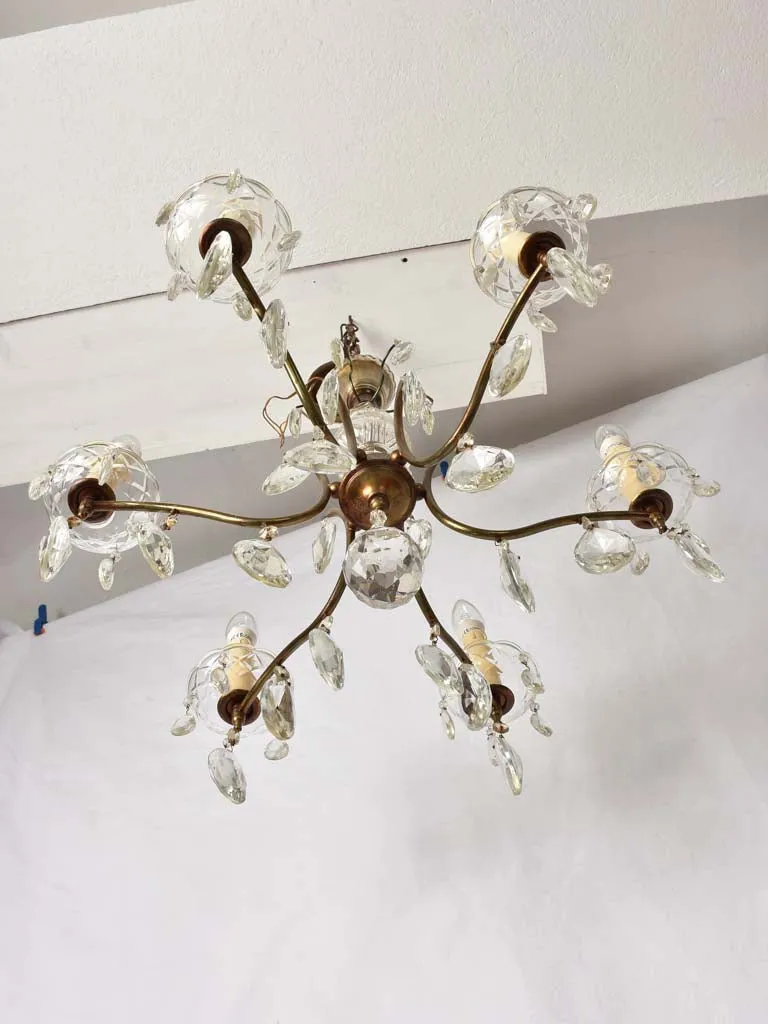 Vintage French chandelier - 6 lights - 20¾"