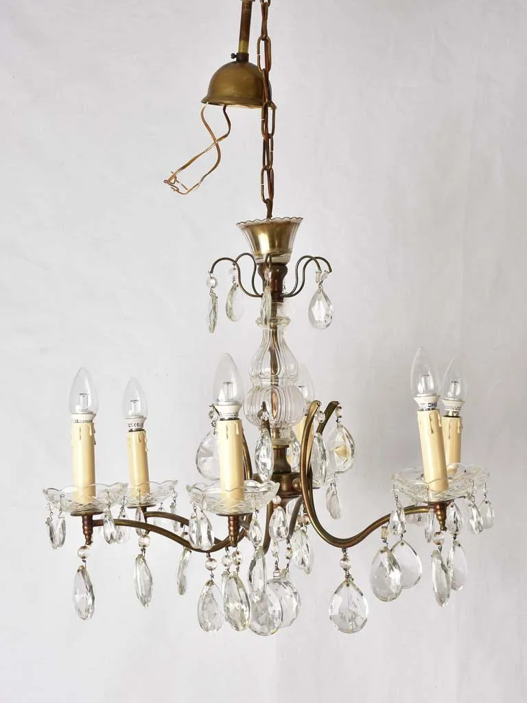 Vintage French chandelier - 6 lights - 20¾"