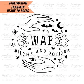 WAP Witches & Potions Halloween Ready To Press Sublimation Transfer