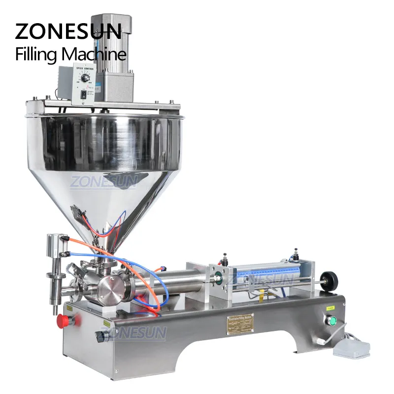 ZS-GTJ Mixing Filler Very Viscous Material Foods Packaging Equipment Bottle Filler Liquids Water Dosing Filling Machine