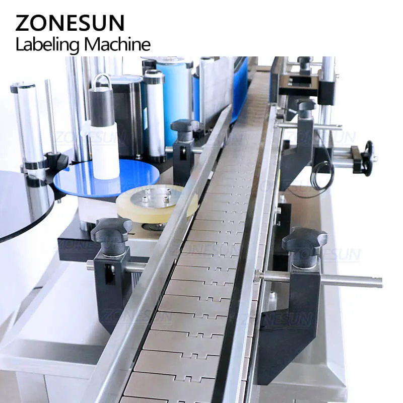 ZS-TB200R Automatic Round Bottle Labeling Machine For Jam Jar Honey Glass Bottle Single Side Label Applicator