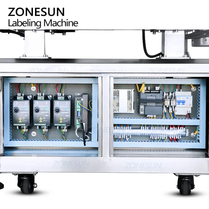 ZS-TB200R Automatic Round Bottle Labeling Machine For Jam Jar Honey Glass Bottle Single Side Label Applicator